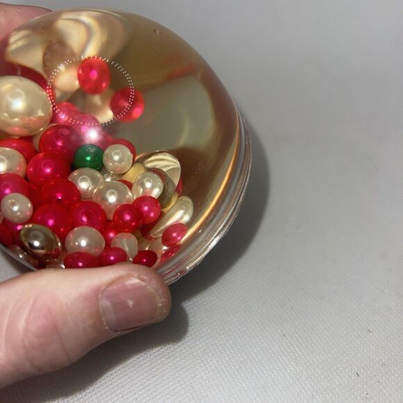 Vintage Suspended Beads Paperweight Lucite Acrylic Domed Souvenir - Picture 5 of 6